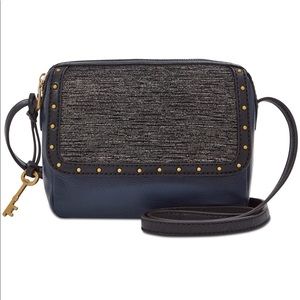 Fossil Aria Color-block Small Studded Crossbody